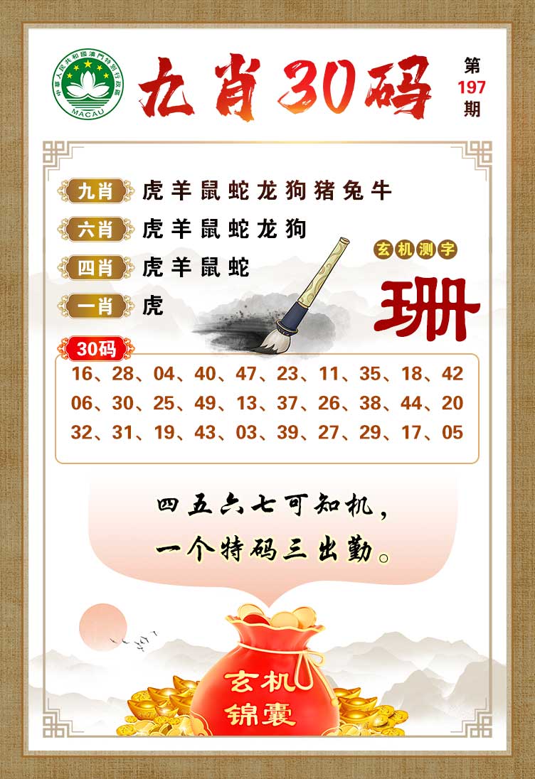 九肖30码
