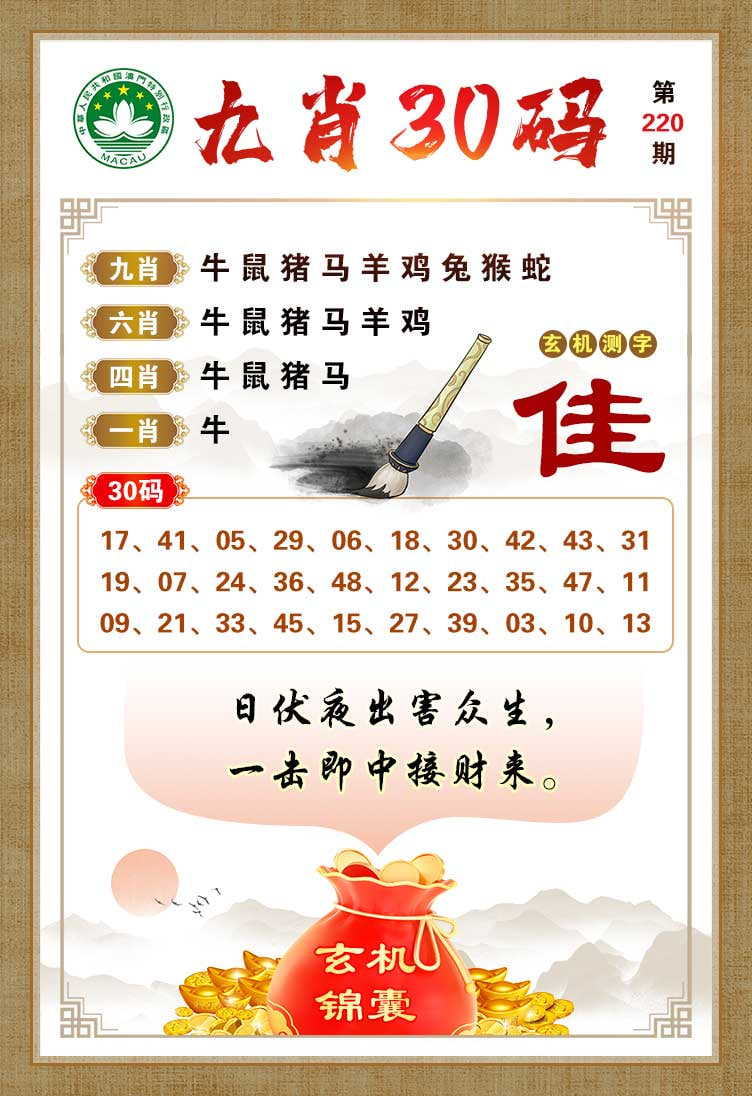 九肖30码